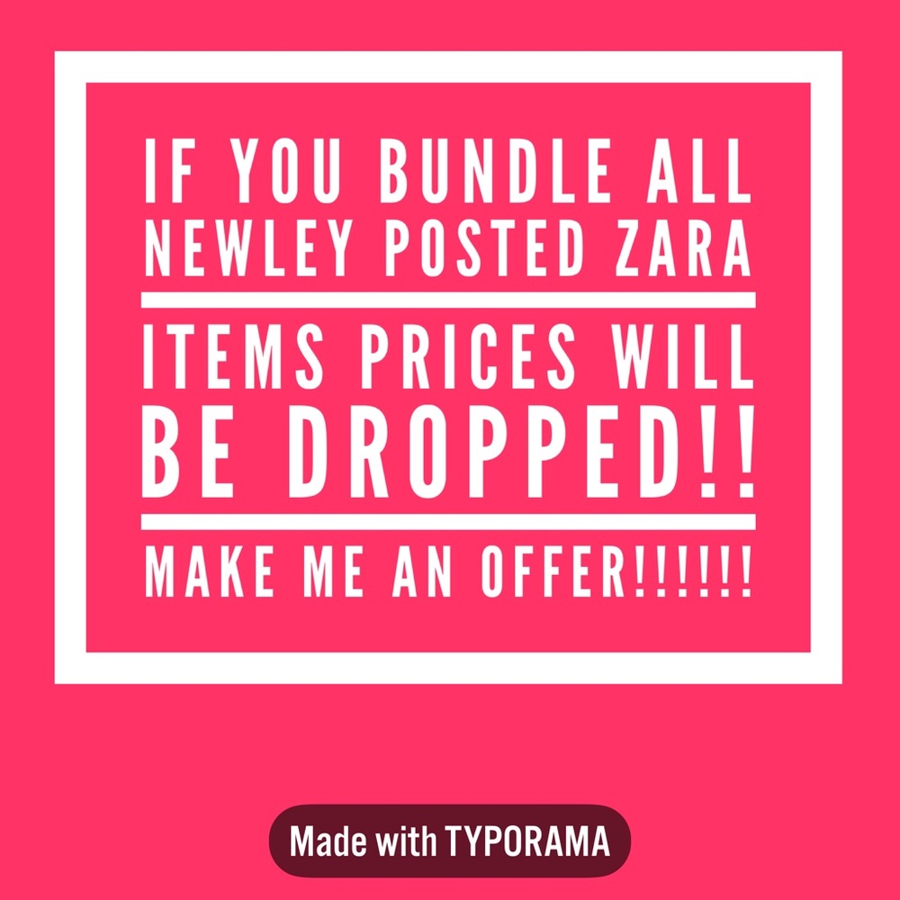 Newly Posted Zara Items Prices will Drop...